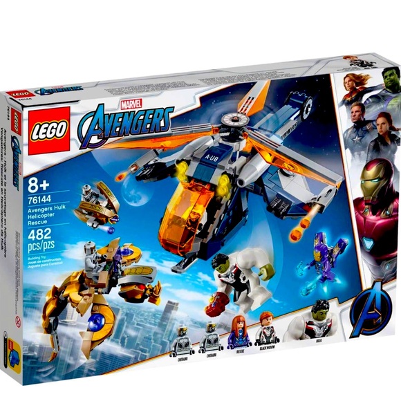 LEGO Avengers Marvel Hulk Helicopter Rescue 76144 Disney Discontinued Set NIB